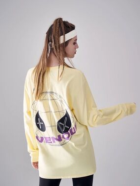 Amoo Yellow Graphic Long Sleeve Tee